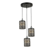 Подвесная люстра IMEX MD.6145-3-P BK+CH