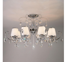 Подвесная люстра Eurosvet 10021/8 хром/прозрачный хрусталь Strotskis