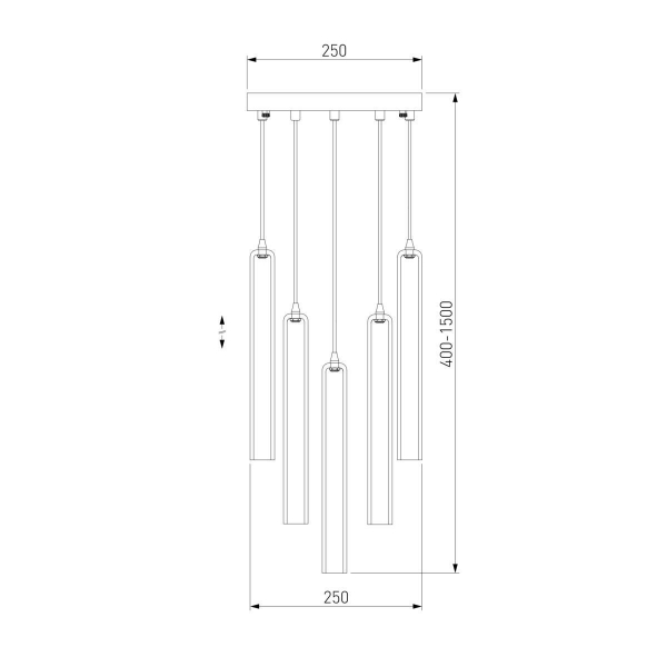 Подвесная люстра Eurosvet Lynn 50381/5 хром Подвесная люстра Eurosvet Lynn 50381/5 хром