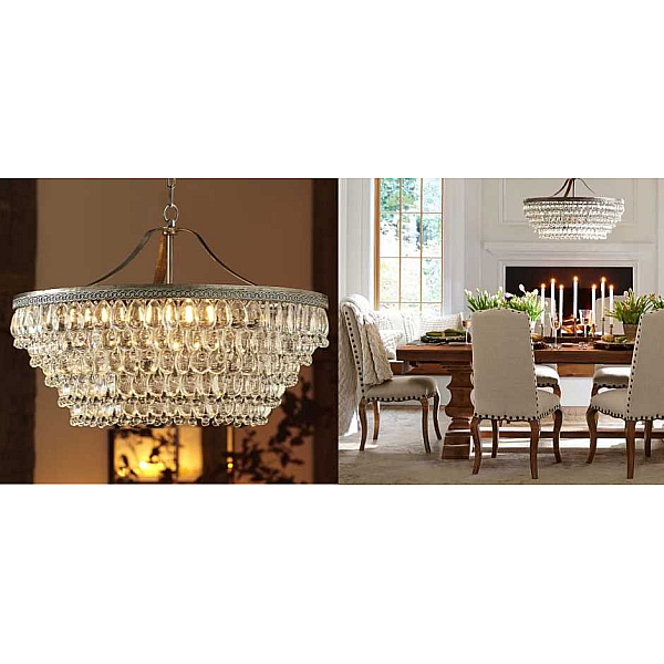 Подвесная люстра Imperium Loft Clarissa Glass Drop Petite Round Chandelier 345040-22