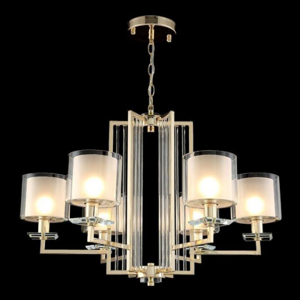 Подвесная люстра Crystal Lux Nicolas SP-PL6 Gold/White Подвесная люстра Crystal Lux Nicolas SP-PL6 Gold/White