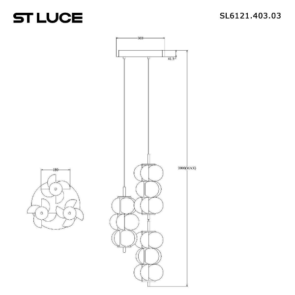 Подвесная светодиодная люстра ST Luce Talisman SL6121.403.03 Подвесная светодиодная люстра ST Luce Talisman SL6121.403.03