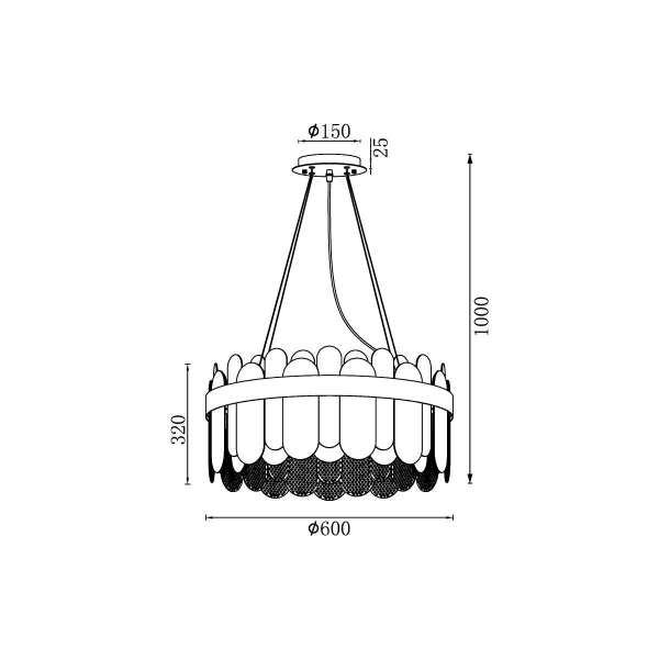 Подвесная люстра Vele Luce Delizia VL3185P12 Подвесная люстра Vele Luce Delizia VL3185P12
