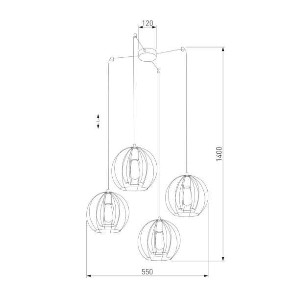 Подвесная люстра TK Lighting 6598 Jaula Подвесная люстра TK Lighting 6598 Jaula