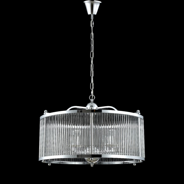 Подвесная люстра Crystal Lux Tadeo SP6 D600 Chrome/Transparente