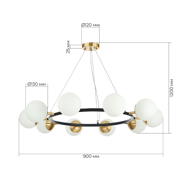 Подвесная люстра Evoluce FORLI SLE220403-10