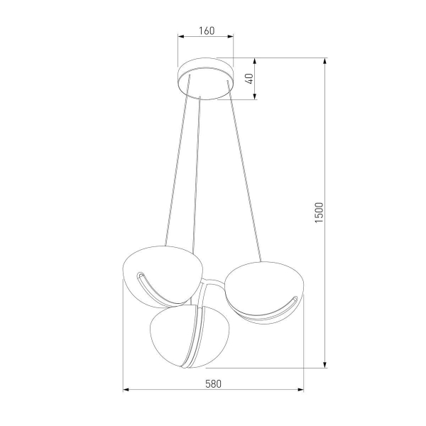Подвесная светодиодная люстра Eurosvet Emisfero 50083/3 LED золото Подвесная светодиодная люстра Eurosvet Emisfero 50083/3 LED золото