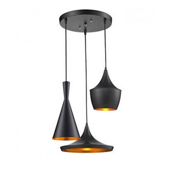 Подвесная люстра Lumina Deco Foggi LDP 7712-3 BK Подвесная люстра Lumina Deco Foggi LDP 7712-3 BK