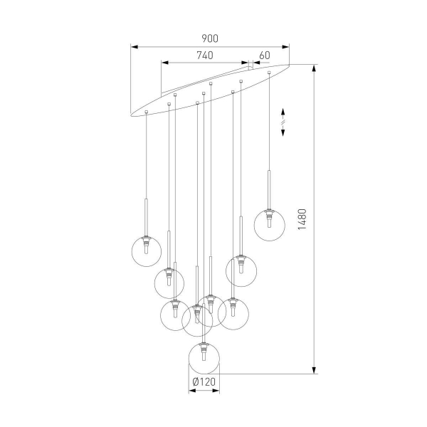 Подвесная люстра TK Lighting 6148 Estera Подвесная люстра TK Lighting 6148 Estera