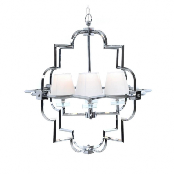 Подвесная люстра Lumina Deco Baltimore LDP 8020-4 CHR+WT Подвесная люстра Lumina Deco Baltimore LDP 8020-4 CHR+WT