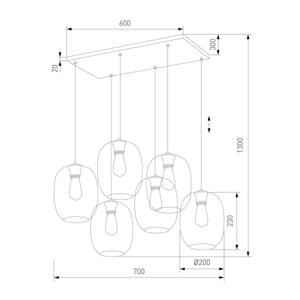 Подвесная люстра TK Lighting 5974 Elio Подвесная люстра TK Lighting 5974 Elio