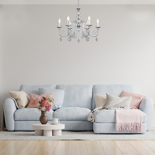 Подвесная люстра Escada Shine 678/6PL Chrome Подвесная люстра Escada Shine 678/6PL Chrome