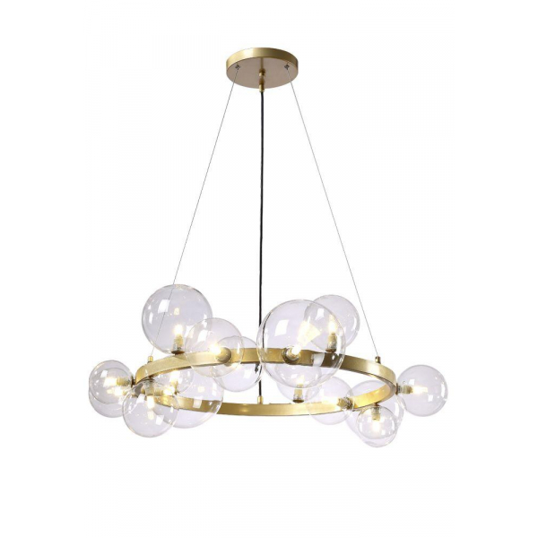 Подвесная люстра Crystal Lux Agata SP15 V2 Gold/Transparente Подвесная люстра Crystal Lux Agata SP15 V2 Gold/Transparente