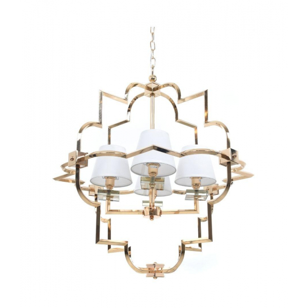 Подвесная люстра Lumina Deco Baltimore LDP 8020-4 GD+WT Подвесная люстра Lumina Deco Baltimore LDP 8020-4 GD+WT
