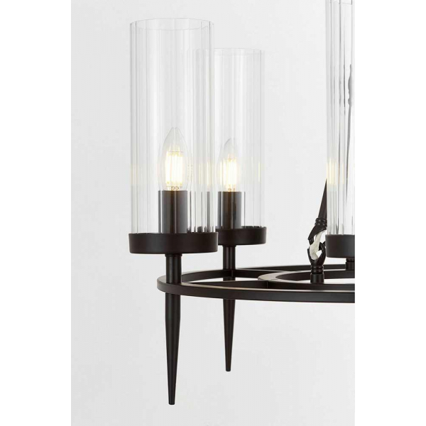 Подвесная люстра Lumina Deco Moratti LDP 8022-6 BK+PR Подвесная люстра Lumina Deco Moratti LDP 8022-6 BK+PR