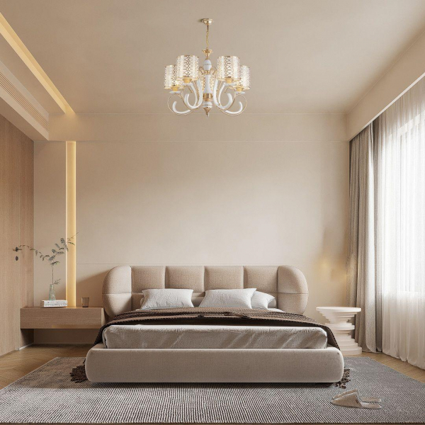 Подвесная люстра Arte Milano Florentia-1237 301237/5 Wh/Gd Подвесная люстра Arte Milano Florentia-1237 301237/5 Wh/Gd