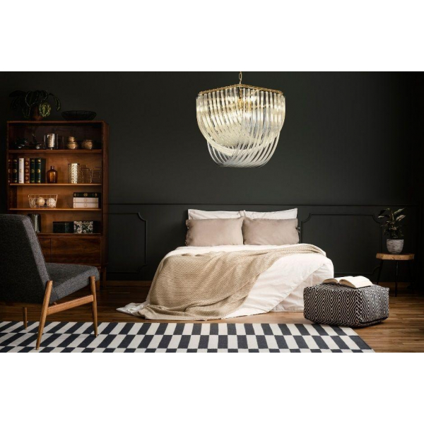 Подвесная люстра Lumina Deco Weddini LDP 6001-600 GD+CL Подвесная люстра Lumina Deco Weddini LDP 6001-600 GD+CL