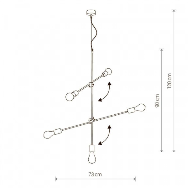 Подвесная люстра Nowodvorski Sticks 9076 Подвесная люстра Nowodvorski Sticks 9076