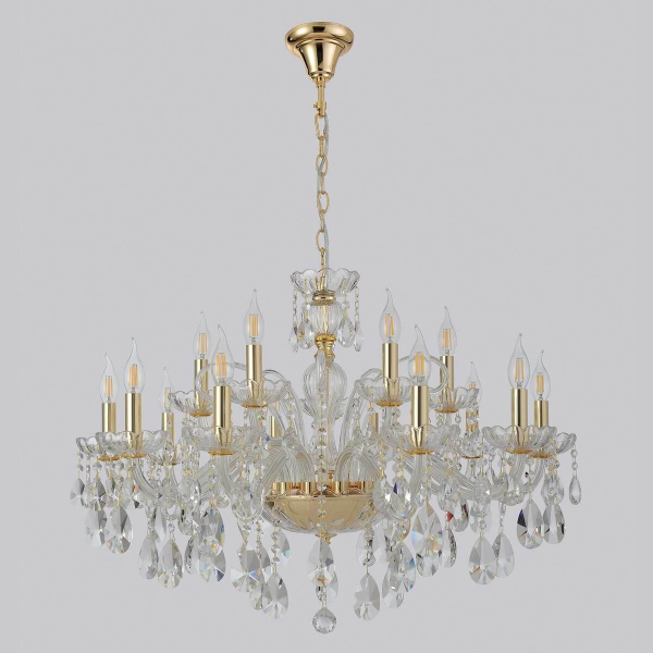 Подвесная люстра Crystal Lux MONICA SP10+5 GOLD Подвесная люстра Crystal Lux MONICA SP10+5 GOLD