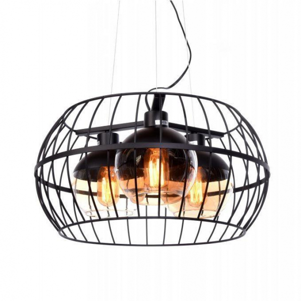 Подвесная люстра Lumina Deco Optis LDP 11765-3 BK Подвесная люстра Lumina Deco Optis LDP 11765-3 BK