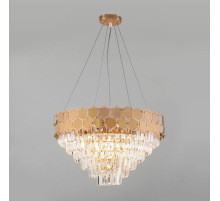 Подвесная люстра Eurosvet Ariana 10124/8 золото/прозрачный хрусталь Strotskis Smart