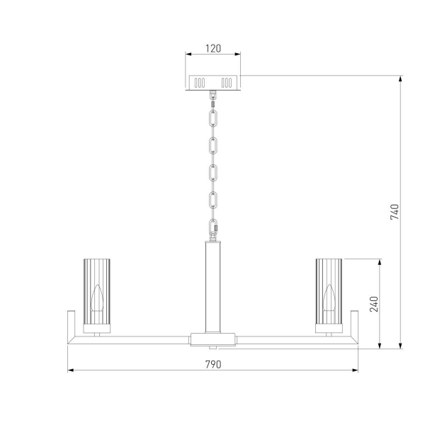 Подвесная люстра Eurosvet Arganie 60133/8 серебро Подвесная люстра Eurosvet Arganie 60133/8 серебро