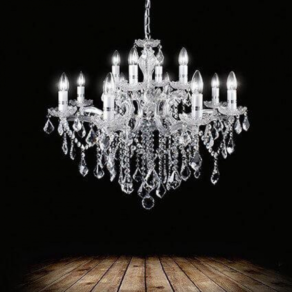 Подвесная люстра Ideal Lux Florian SP12 Cromo 035604 Подвесная люстра Ideal Lux Florian SP12 Cromo 035604