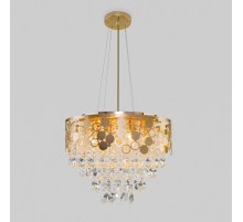 Подвесная люстра Eurosvet Lianna 10123/8 золото/прозрачный хрусталь Strotskis Smart