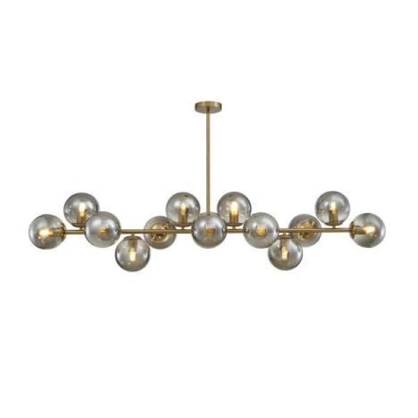 Люстра подвесная Alfa Light F2024-01 E27*12 Античная бронза