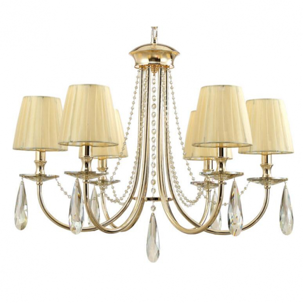 Подвесная люстра Crystal Lux Victoria SP6 Gold/Amber Подвесная люстра Crystal Lux Victoria SP6 Gold/Amber