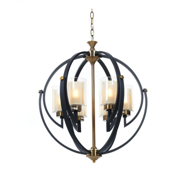 Подвесная люстра Lumina Deco Bergen LDP 1232-6 BK+MD Подвесная люстра Lumina Deco Bergen LDP 1232-6 BK+MD