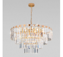 Подвесная люстра Eurosvet Elegante 10130/10 золото/прозрачный хрусталь Strotskis