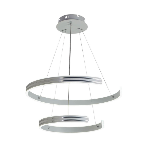 Подвесная светодиодная люстра Profit Light 6039/2 WHT+CHR Подвесная светодиодная люстра Profit Light 6039/2 WHT+CHR