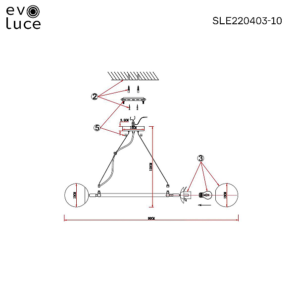 Подвесная люстра Evoluce FORLI SLE220403-10