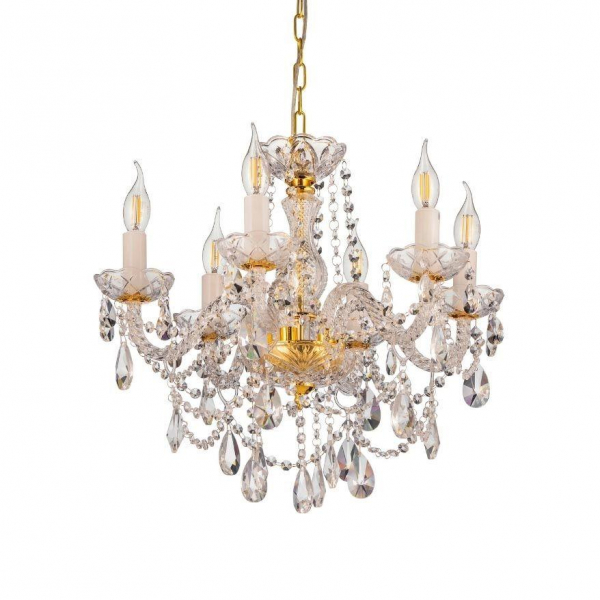 Подвесная люстра Lumina Deco Eliza LDP 7026-6 SL+GD Подвесная люстра Lumina Deco Eliza LDP 7026-6 SL+GD
