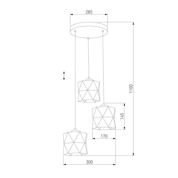 Подвесная люстра TK Lighting 1045 Siro Black Gold Подвесная люстра TK Lighting 1045 Siro Black Gold