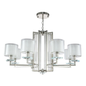 Подвесная люстра Crystal Lux Nicolas SP-PL8 Nickel/White