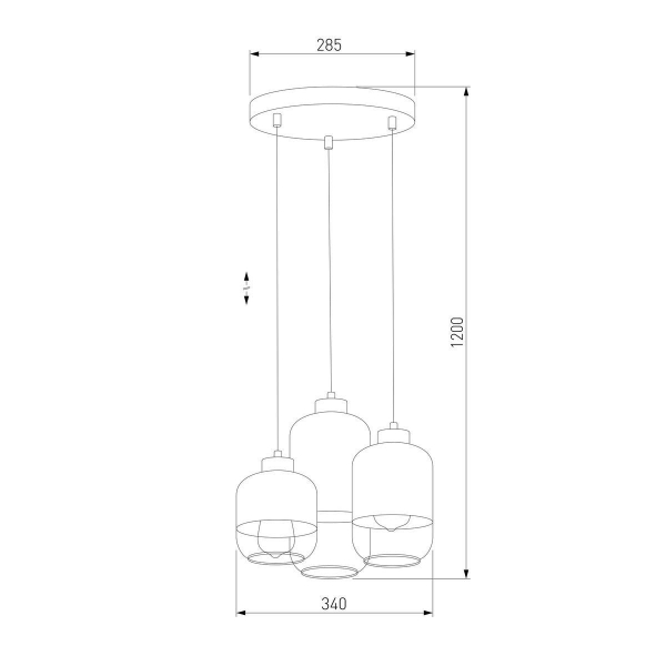 Подвесная люстра TK Lighting 3357 Marco Silver Подвесная люстра TK Lighting 3357 Marco Silver
