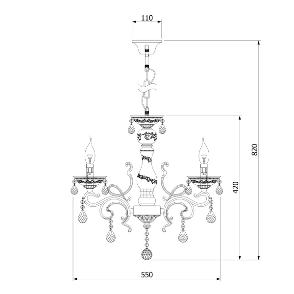 Подвесная люстра Bogates 701/5 Strotskis Подвесная люстра Bogates 701/5 Strotskis
