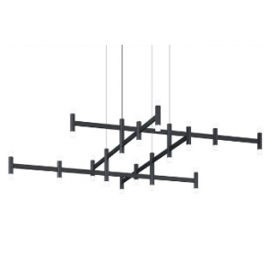 Люстра подвесная Alfa Light F3024-08 MAT BLACK