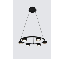 Люстра подвесная Alfa Light F3924-06 black 55W φ70*H12 0