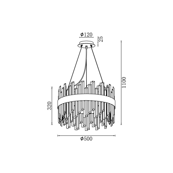 Подвесная люстра Vele Luce Regina VL3135P12 Подвесная люстра Vele Luce Regina VL3135P12
