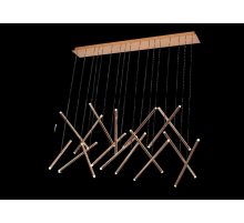 Люстра подвесная Alfa Light F3924-68 gold 80W 130*14*1 20