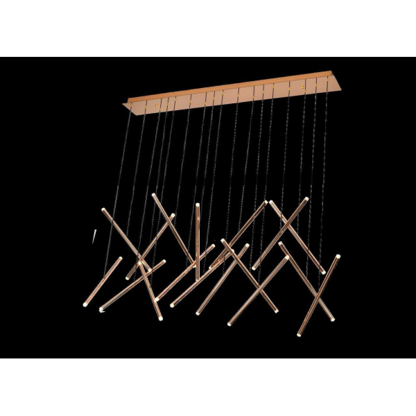 Люстра подвесная Alfa Light F3924-68 gold 80W 130*14*1 20