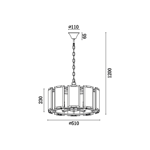 Подвесная люстра Vele Luce Sorrento VL3004P05 Подвесная люстра Vele Luce Sorrento VL3004P05