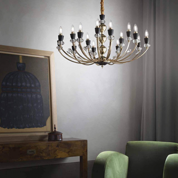 Подвесная люстра Ideal Lux Vanity SP15 206639 Подвесная люстра Ideal Lux Vanity SP15 206639