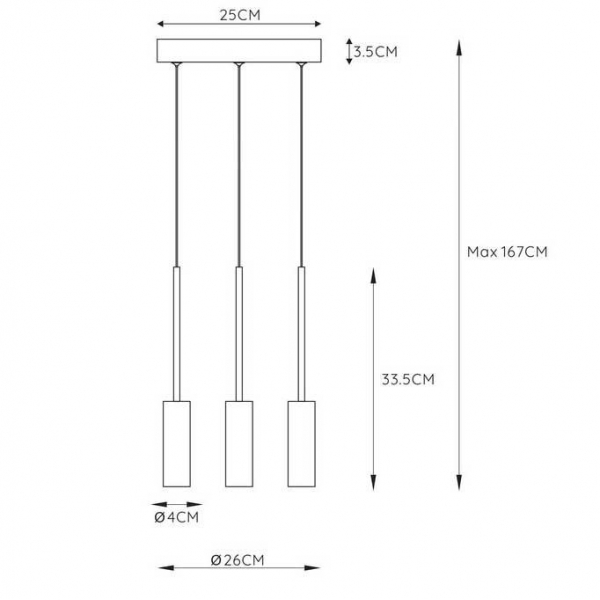 Подвесная светодиодная люстра Lucide Tubule 24401/21/30 Подвесная светодиодная люстра Lucide Tubule 24401/21/30