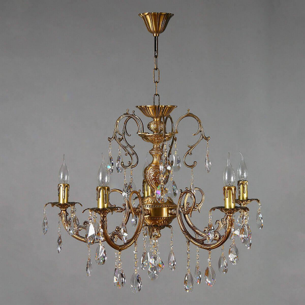 Подвесная люстра Ambiente Alicante 8888/5 AB Tear drop Подвесная люстра Ambiente Alicante 8888/5 AB Tear drop