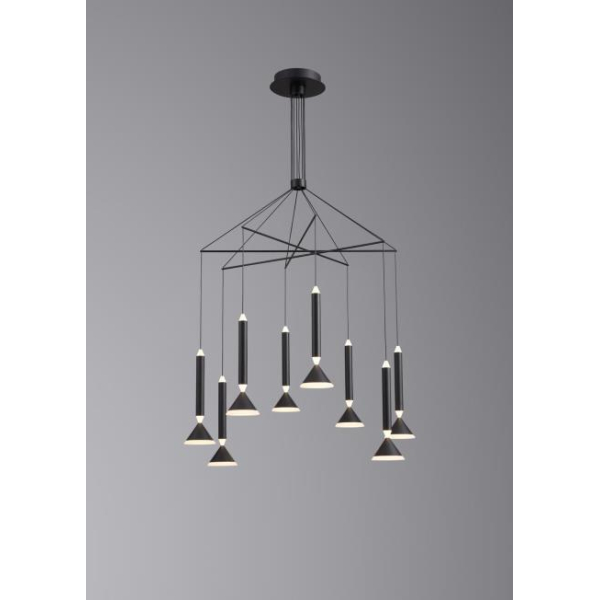 Люстра подвесная Alfa Light F3024-44 BLACK