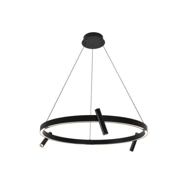 Люстра подвесная Alfa Light F3924-14 black 100W D80*H15 0